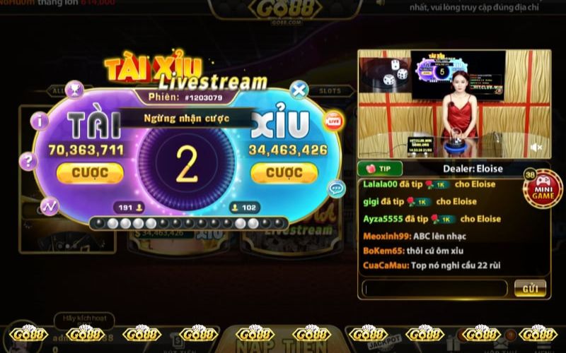 Tham gia tài xỉu tại Go88 vô cùng đơn giản